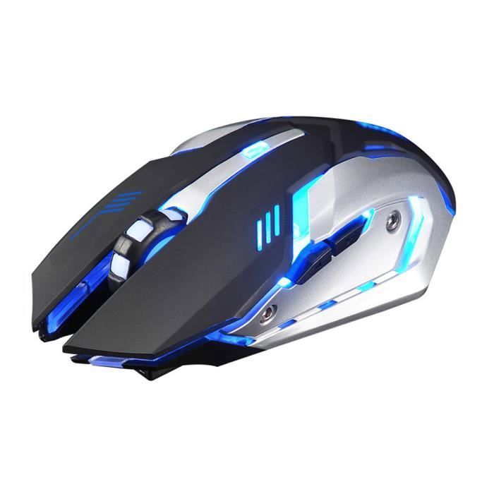 Rechargeable X7 LED sans fil USB optique silencieux rétro-éclairé Souris Gaming ergonomique Souris 621