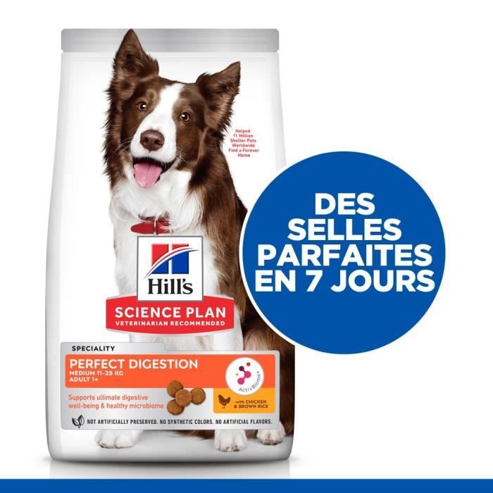 Comparer les prix de Croquettes - HILL'S - Science Plan - Chien Adulte - Grand - Digestion Parfaite