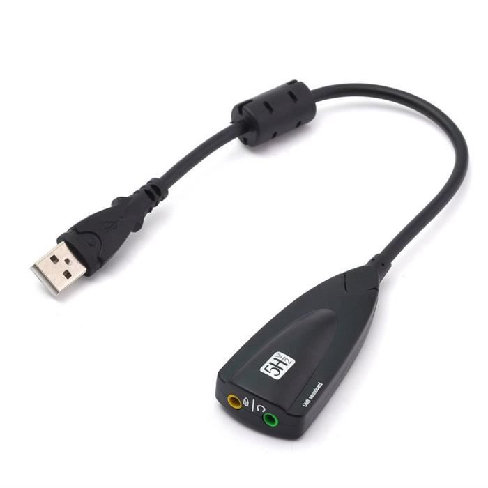 Carte Son USB Externe 5.1 Canaux Pour PC - Adaptateur Audio Plug-and-play, Neuf Sous Emballage, Compatible Ordinateurs
