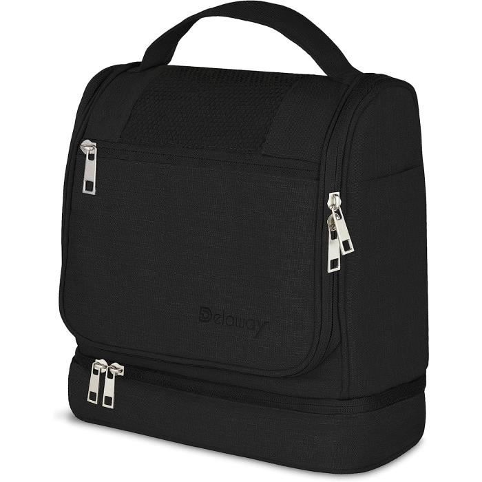 Trousse De Toilette Voyage XXL Unisexe 9L - Design 2025 Noir/rouge - NEUVE