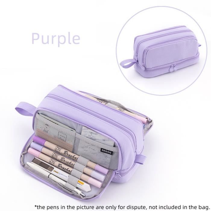 Parliky Lot De 2 Trousses à Crayons Argentées Métallisées – Boîtes Rectangulaires Avec Fenêtre Transparente Pour Stylos Et Fournitures