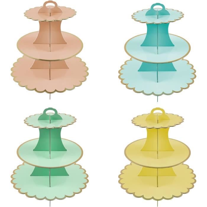 Support Gâteau De Lace Edge, 3 Niveaux Tour De Support De Petit Gâteau