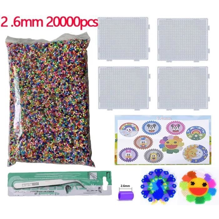 Kit de 39 000 perles fusibles pour loisirs créatifs, 72 couleurs, 2,6 mm, perles en fer pour adultes et enfants, avec boîte, 4 panneaux perforés, 1 dessin, 1 pince à épiler, 5 Kit de 39 000 perles fusibles pour loisirs créatifs, 72 couleurs, 2,6 mm, perles en fer pour adultes et enfants, avec boîte, 4 panneaux perforés, 1 dessin, 1 pince à épiler, 5