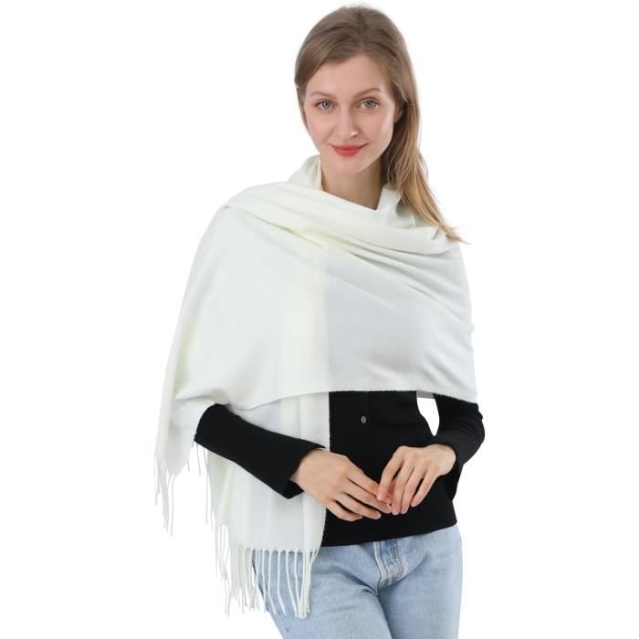 Écharpe Pashmina 100% Viscose – 2 Tons – Haute Qualité – Neuve Avec Étiquettes