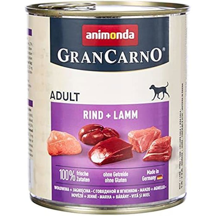 Animonda GranCarno nourriture pour chiens Rind & Lamm 6x800g