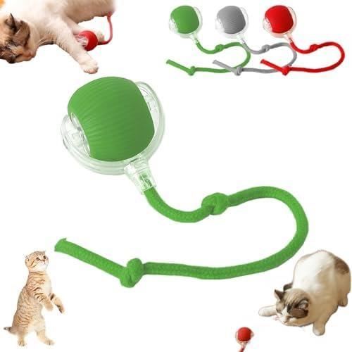 Pet Smart Rolling Ball Jouet De Balle électrique pour Chat Jouet Interactif pour Chat Balle De Chat Jeux Et Interactions Idéal(Vert)