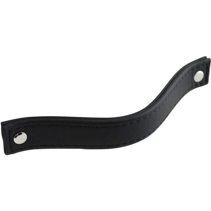 Cuisine et Porte Poignee Cuir Tiroir 10pcs Poignées de Placard Noires Poignée en Cuir pour Meuble avec Vis de Poignée en cuir pour Armoire