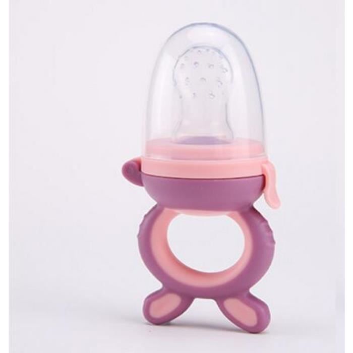 Version Rose Ear S Portable Dessin Anime Lapin Bebe Nourriture Tetine Mangeoire Silicone Sucette Fruits Alimentation Produits Cdiscount Puericulture Eveil Bebe