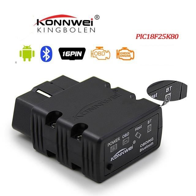 Prodiag OBD2 Bluetooth ELM327 Scanner de voiture Bluetooth V/érification du moteur Outil de diagnostic pour Android avec Support pour t/él/éphone portable