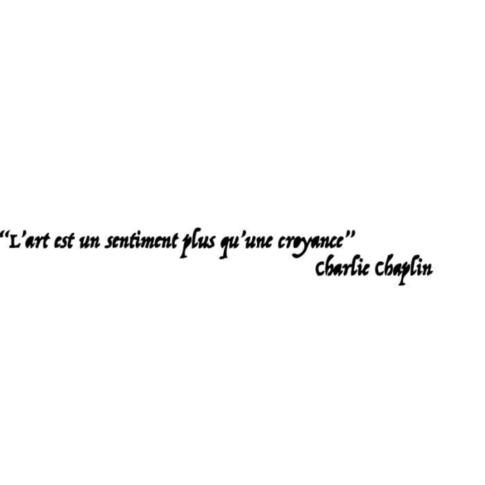 Stickers Citation Chaplin L Art Des Sentimentsnoir 12 X 90 Cm Cdiscount