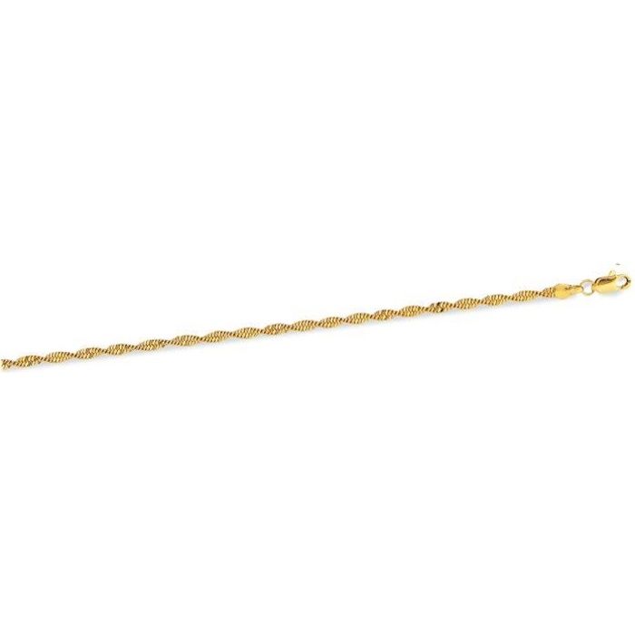 SF Bijoux - Chaine plaqué or torsadé (60 cm) - (302115-60)