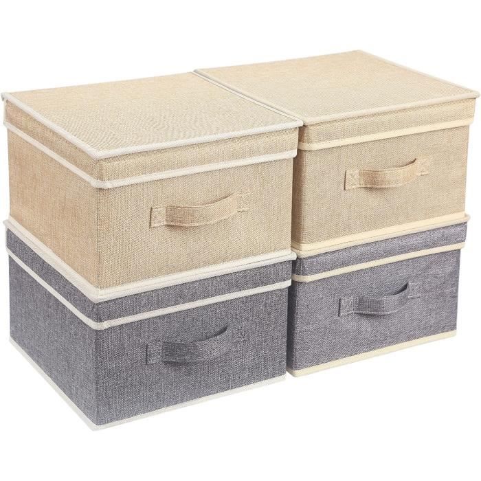 Lot De 3 Paniers De Rangement En Jonc De Mer Et Jacinthe D'eau - Bohème, Naturels, Avec Couvercles