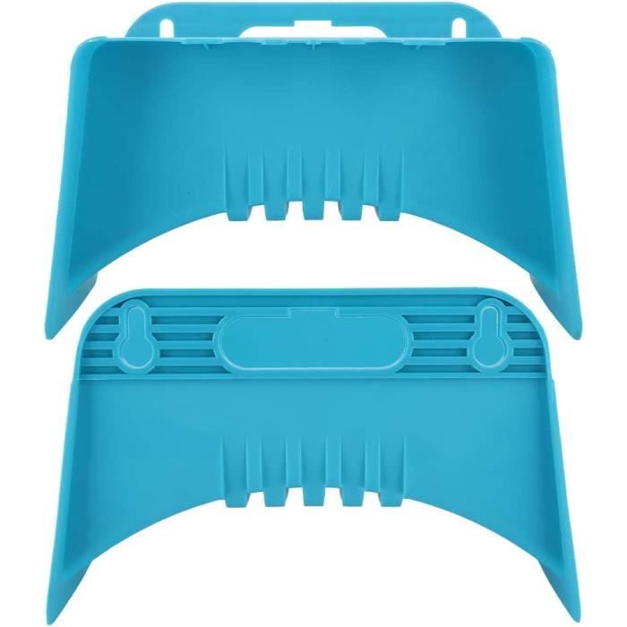 Support Mural Pour Tuyau D'arrosage - Lot De 2, En PVC Gris, 145 Mm, Avec Vis, Pour Jardin, Garage, Extérieur