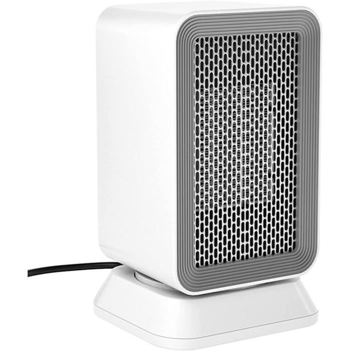 Chauffage Soufflant Portable 1500W - Petit Radiateur D'appoint Oscillant, Sécurité Basculement, Pour Salle De Bain Et Chambre