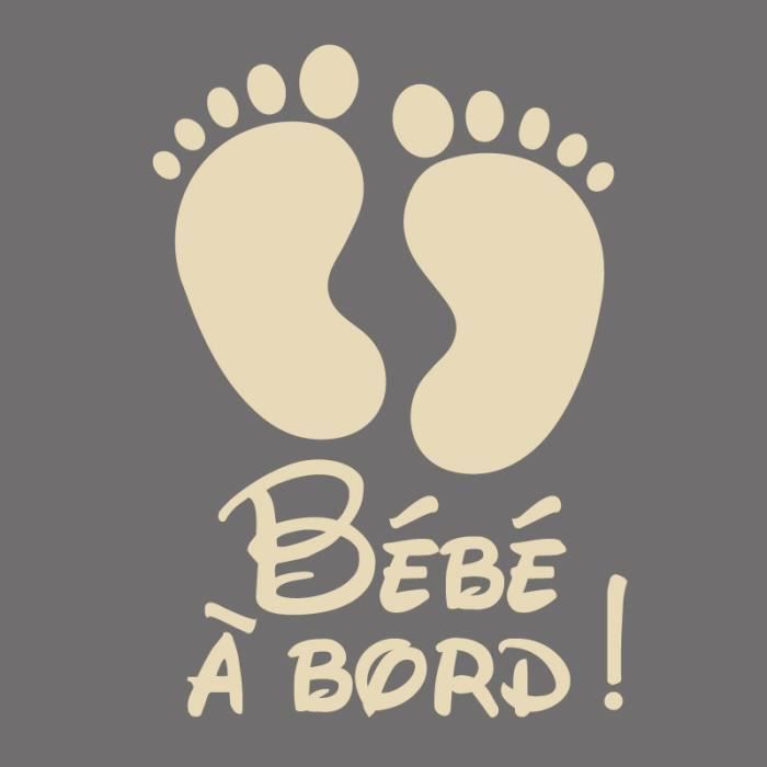 Adzif Biz Sticker Bebe A Bord Petits Pieds Dimensions 7 5 X 10 5 Cm Couleur Beige Aspect Brillant Adhesif Autocollant Cdiscount Puericulture Eveil Bebe