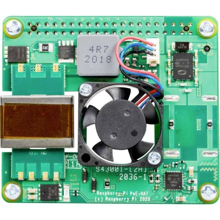 Raspberry Pi® PoE+ Hat Platine dextension - 4250236823560