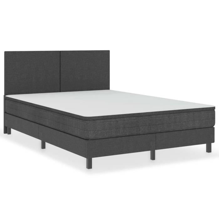 Sommier tapissier - PRO - Gris - 160 x 200 cm - Tissu durable et résistant