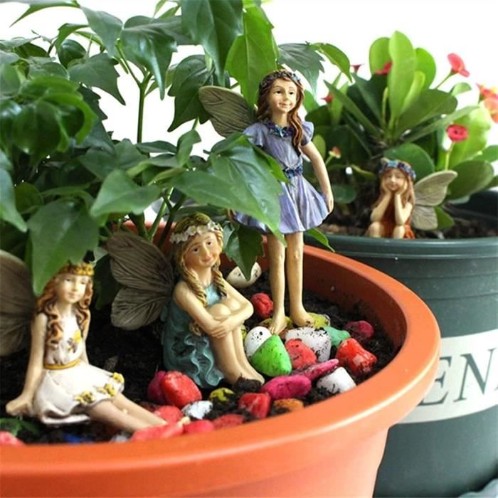 Plantes en pot pour maison de poupée - Onsaï - Modèle Jardin - Blanc