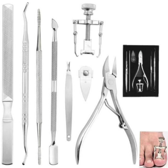 Ongles Incarnés Coupe-ongles Kit De 8 Pcs Manucure Pédicure Professionnel En Inox, Pince Lime Excavateur À Ongles Pousse-cuticules