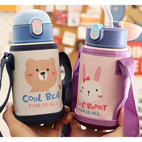 Thermos Pour Enfants 400 Ml Tasse D Eau De Dessin Anime Avec Paille En Acier Inoxydable Thermos Pour Enfants Mignons Thermos Cdiscount Puericulture Eveil Bebe