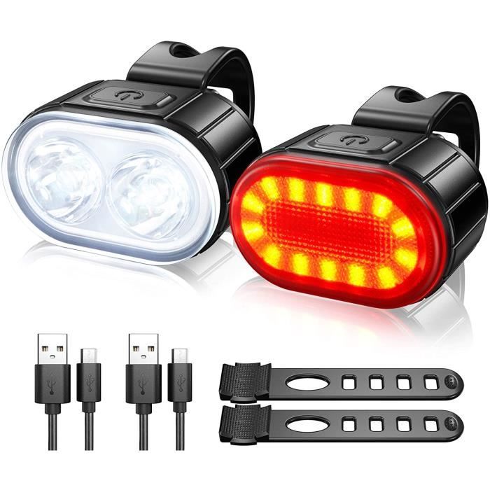 Lumiere Velo Ensemble, Eclairage Velo a LED Puissant Kit, Lampe