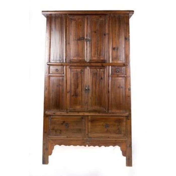 Armoire Chinoise Grande avec tiroirs - Fine Asianliving - Marron - 119 cm - 207 cm - 3 tiroir(s)
