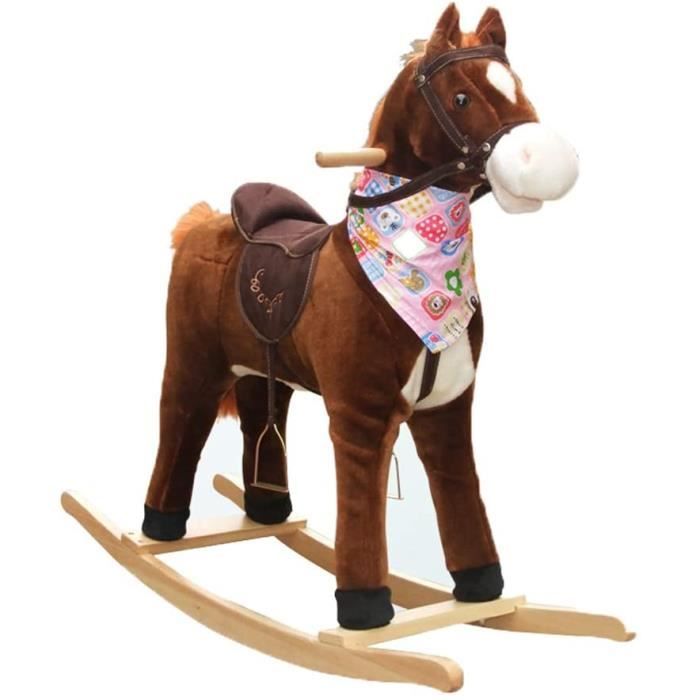 Cheval A Bascule Animaux A Bascule Bebe Creative Petit Enfant En Bois Brun Jouet Musique Trojan Approprie Pour 3 A 12 Ans Et Ad 57 Cdiscount Jeux Jouets