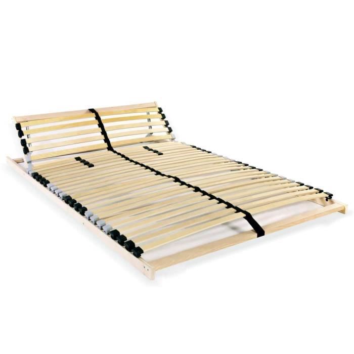 Sommier A Lattes Avec 28 Lattes 7 Zones 120 X 200 Cm 288 Achat Vente Sommier Cdiscount