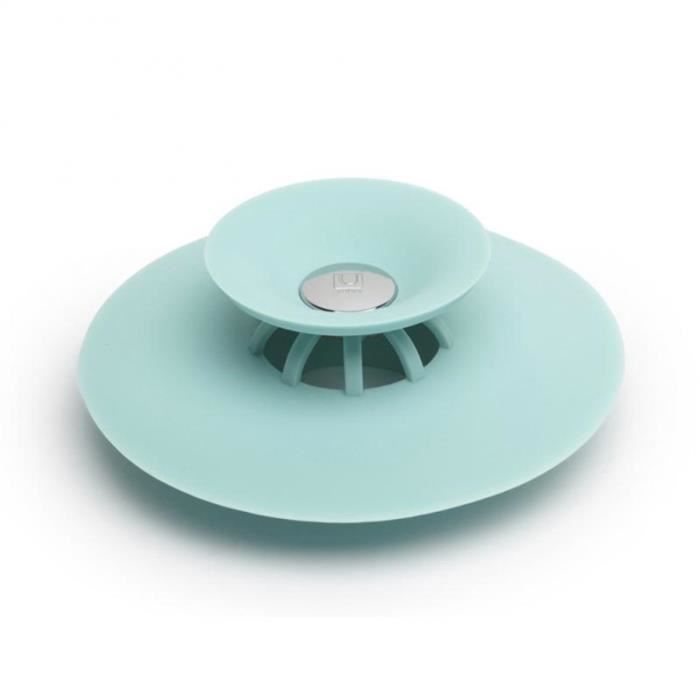 Bouchon De Vidange Universel En Silicone - Carré Gris Pour Évier, Douche, Baignoire - Anti-Odeurs Et Étanche