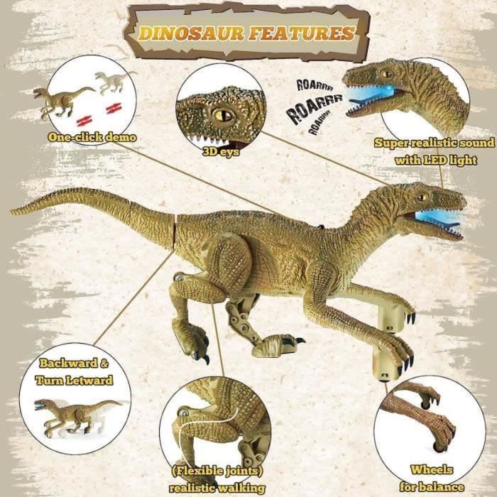 SYNCFUN Jouets de Dinosaures Télécommandés pour Garçons et Filles de 3 4 5 6 7 Ans, Jouets de Dinosaures T-Rex Réalistes Qui Marchent et Rugissent SYNCFUN Jouets de Dinosaures Télécommandés pour Garçons et Filles de 3 4 5 6 7 Ans, Jouets de Dinosaures T-Rex Réalistes Qui Marchent et Rugissent