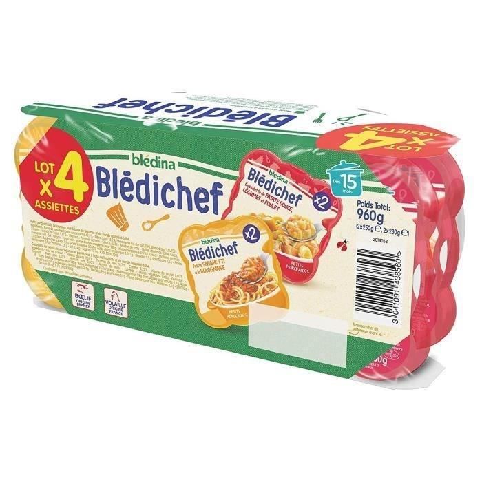BLEDICHEF 2x230g Petits Spaghetti et Crème de Légumes - Dès 12 mois - Drive  Z'eclerc