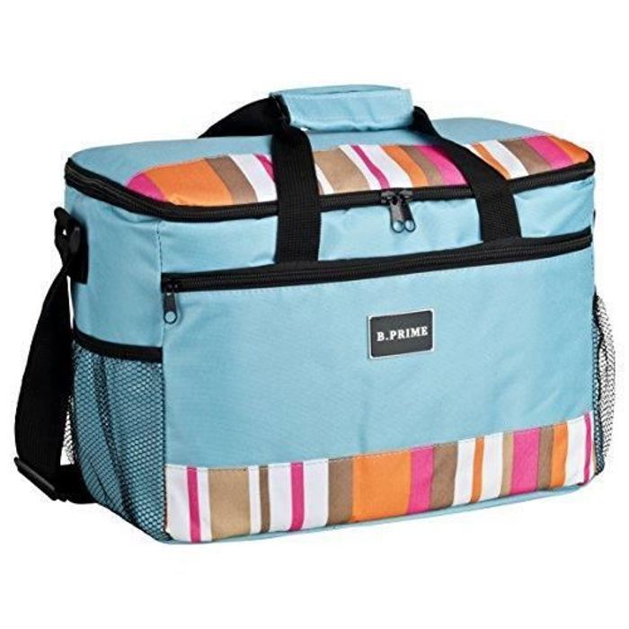 B.PRIME Sac Isotherme 20L Classic I 36x26x22cm I Glacière Souple Isotherme  I Bleu - Cdiscount Maison