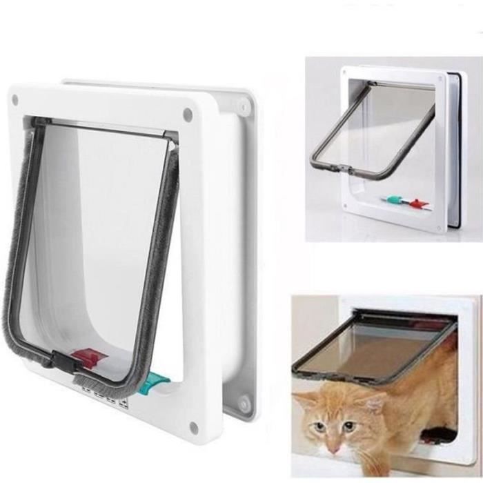CHATIERE - PORTE POUR CHAT - TRAPPE CHAT Chatiere Pour Chat Chien Taille L (23.5 * 25.2 * 5.5cm)