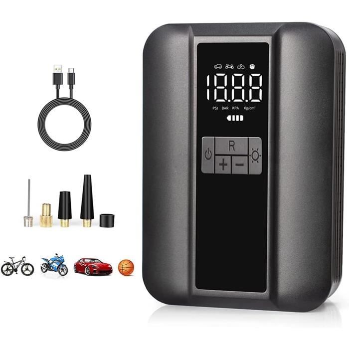 Pompe à Pneu Vélo électrique Portable - Rechargeable USB, Affichage Digital, Haute Pression