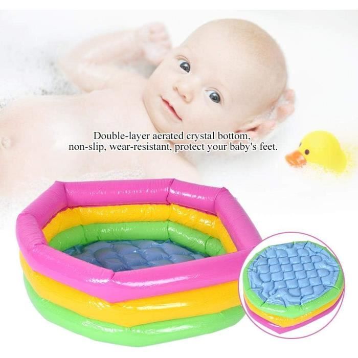 Piscine Gonflable Enfant 90 Cm - Pataugeoire Ronde PVC - Pour Jeux D'eau Plage, Jardin, été