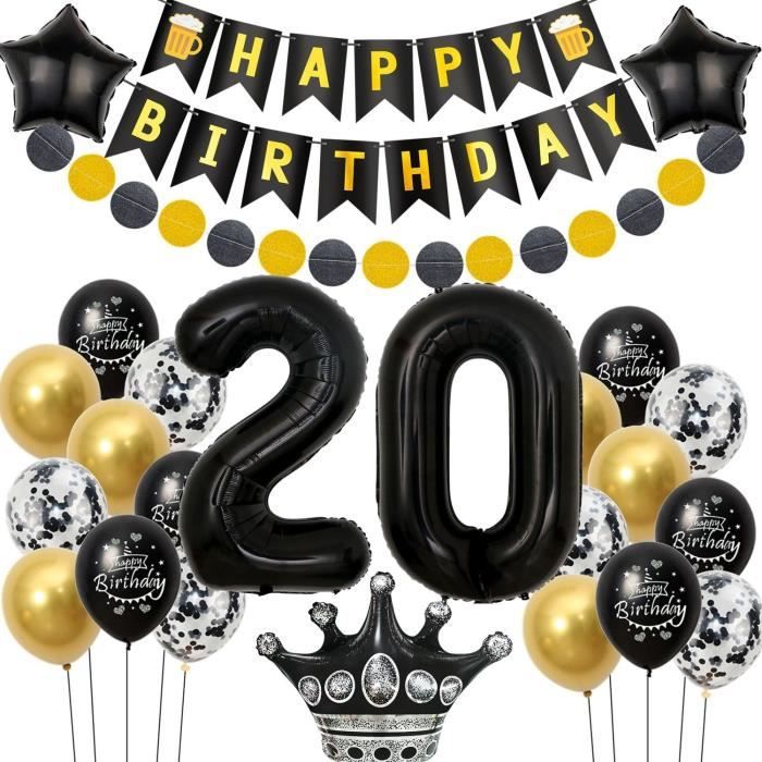 Décoration 20 Ans Anniversaire Homme Ballon 20 Ans Anniversaire Femme Décoration Cadeau 20 Ans