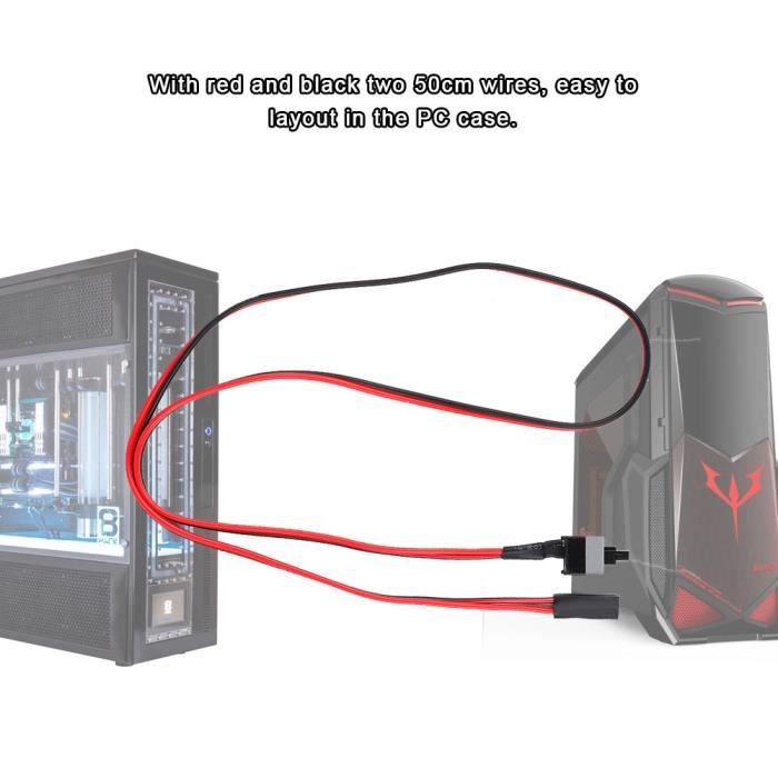 PAR Interrupteur ATX 2Pin PC Restart Chassis Bouton d'alimentation Cdiscount Informatique