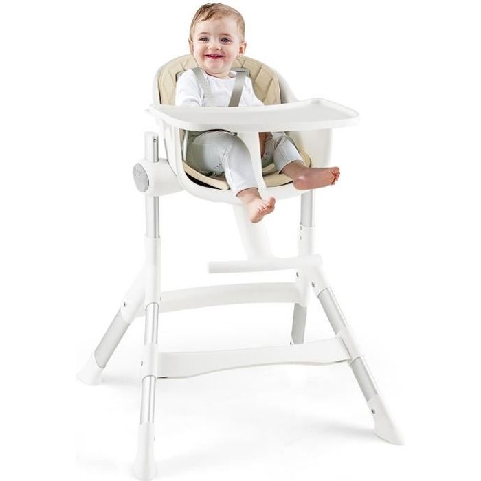 Chaise haute et réhausseur bébé, Chaise haute évolutive pour bébé ultra  compacte, Table à manger Pliable pour enfants avec coussin confortable  hauteur et plateau réglables Vert Table à manger enfants vert 