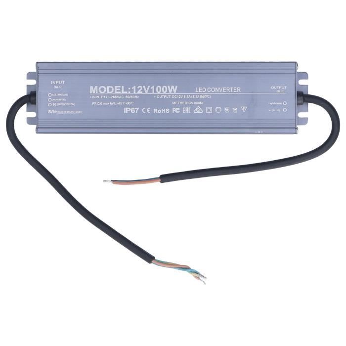 Led Driver Transformateur LED 220V 12V 80W IP67 - Alimentation Bandes LED G4 GU5.3 Non Dimmable Alimentation 12v 80w étanche IP67 Bandes LED G4 GU5.3
