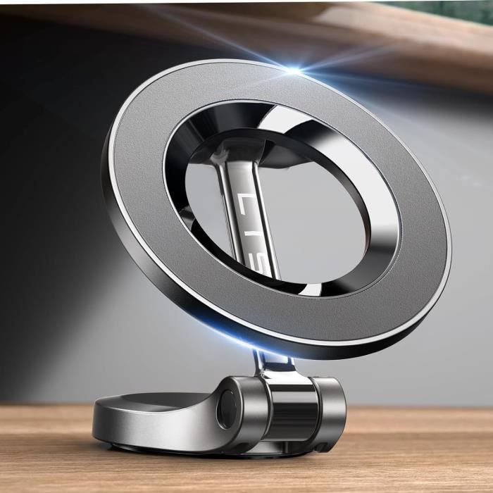 Support Téléphone Voiture Magnétique LISEN - 6 Aimants N52 - Rotation 360° - Compatible évents Horizontaux/verticaux