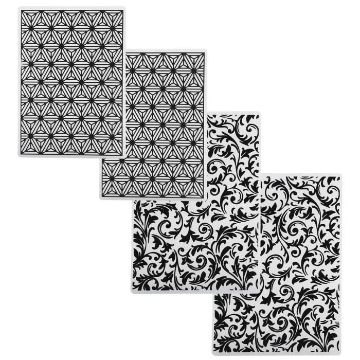 6 Dossiers De Gaufrage En Plastique - Motifs Papillon, Étoile, Fleur Et Plus Pour Créations DIY