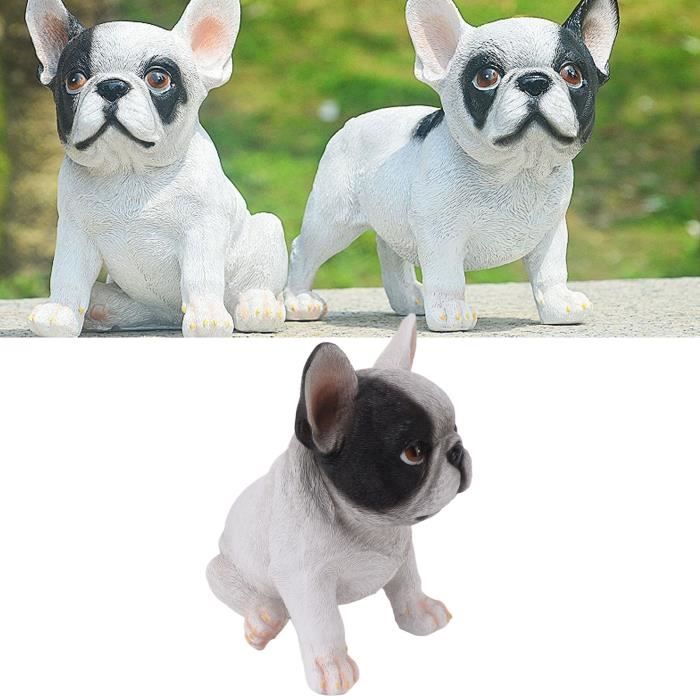 Statue De Bouledogue Français, Figurines De Chien De Jardin En Résine, Décorations D'extérieur, Bouledogue Français Mignon, Chiots Réalistes