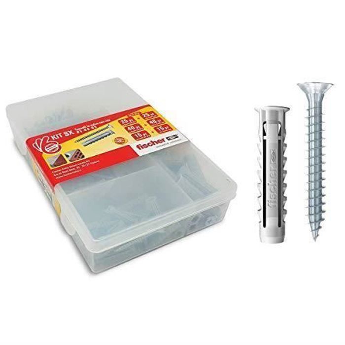 Fischer kit SX, 80 chevilles avec vis pour fixation sur mur plein et — free download