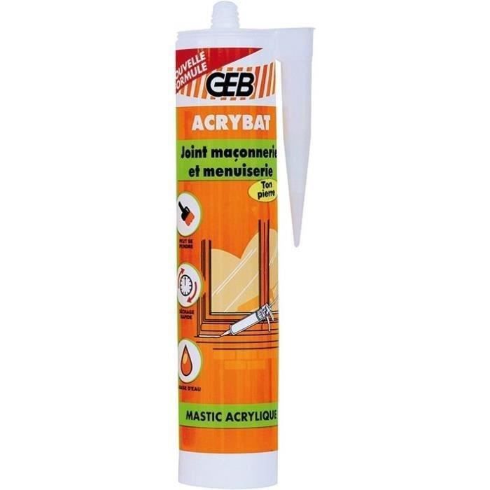 Mastic Acrybat - pierre - 310 mL - Cdiscount Bricolage