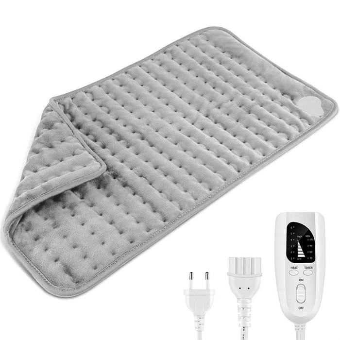 Berssen Couverture Chauffante 180x130 Cm - 6 Niveaux Chaleur, Minuterie 9H, Lavable - Protection Surchauffe