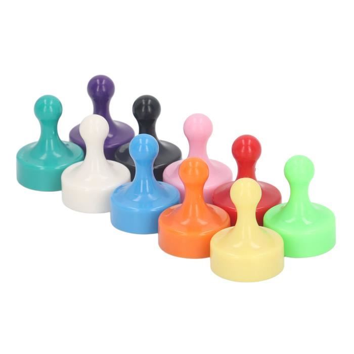 10 Clips Magnétiques Pour Réfrigérateur - Aimants Pratiques Photos, Listes - Noir 3.7x3.1cm