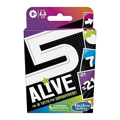Jeu de cartes - HASBRO GAMING - 5 ALIVE - Amusant et stratégique - Pour 2 à 6 joueurs - À partir de 8 ans