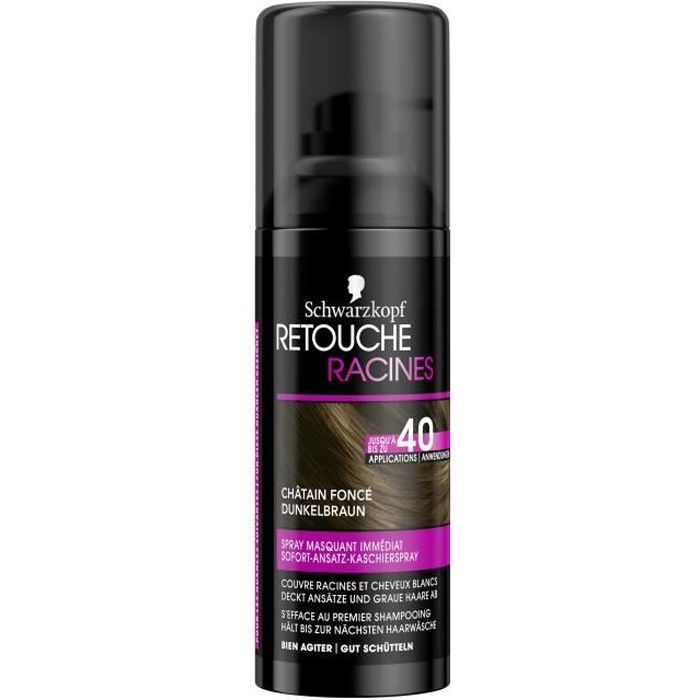 SCHWARZKOPF Spray Retouche Racines Immédiat - Châtain Foncé - 120 ml