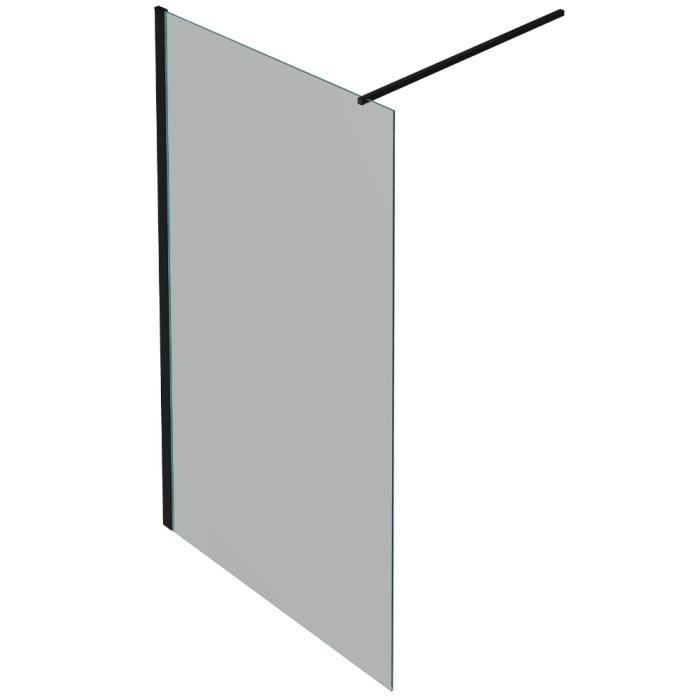 Paroi de douche fixe 200x120 JACOB DELAFON Contra Noir mat Cdiscount