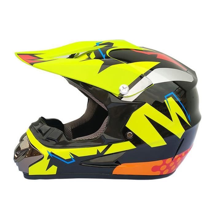 Casque Motocross Intégral Unisexe - Homologué DOT, Avec Lunettes, Gants Et Masque, Tailles S à XL - 4